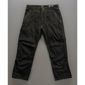 KUHL Mens Slackr Pant Sz 30x30 Black Straight Leg Vintage Patina Dye Hike Trail